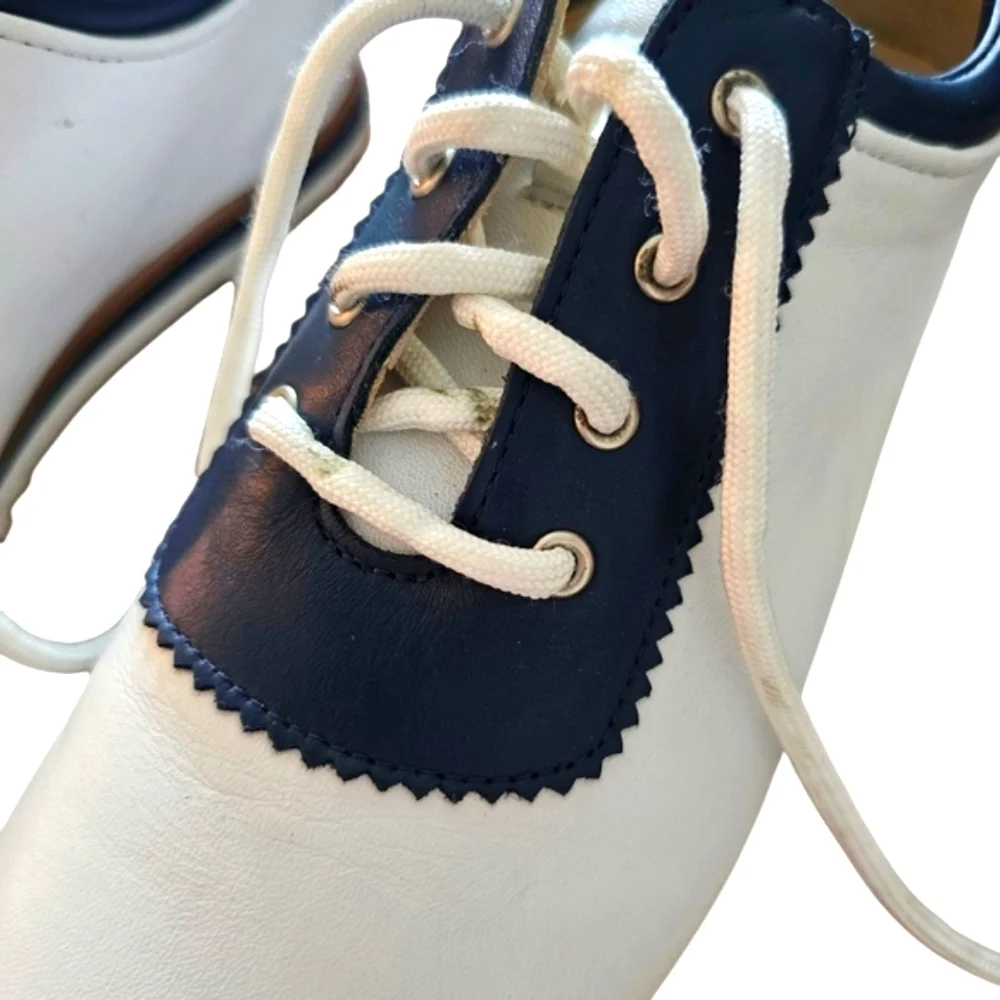 Cielo White and Navy Athletic Sneakers